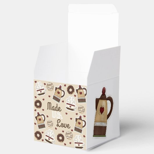 Coffee Pot and Cup Homemade Cake Bedankdoosjes (Geopend)