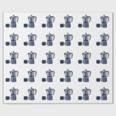 Coffee Pot Coffee Mok Verjaardag Cadeaupapier (Vlak)