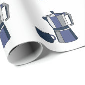 Coffee Pot Coffee Mok Verjaardag Cadeaupapier (Rol Hoek)