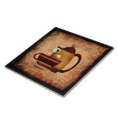 Coffee Pot & Cup Ceramic Kitchen Tegel Tegeltje (Zijkant)