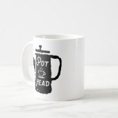Coffee Pot Head - Coffee Funny Coffee Combo Mok (Voorkant links)