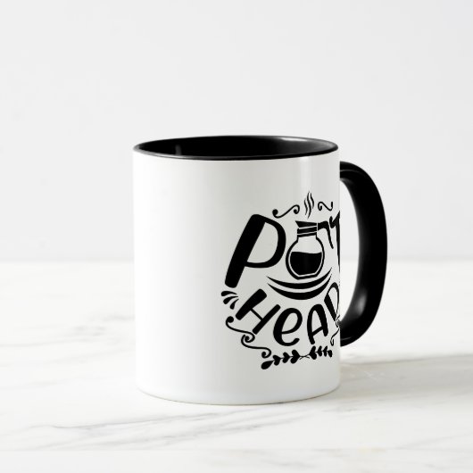 Coffee Pot Head Funny Coffee Mok (Voorkant rechts)