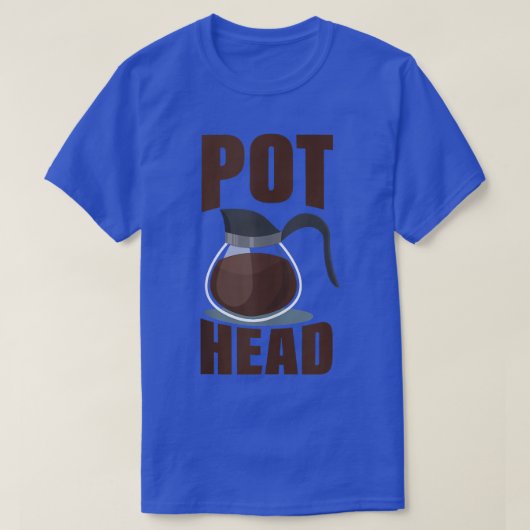 Coffee Pot Head Funny Drink Espresso Caffeine B T-shirt (Design voorkant)