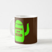 COFFEE POT HEAD grappig cadeauidee Koffiemok (Voorkant links)