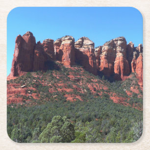 Coffee Pot Rock II in Sedona Arizona Vierkante Kartonnen Onderzetter