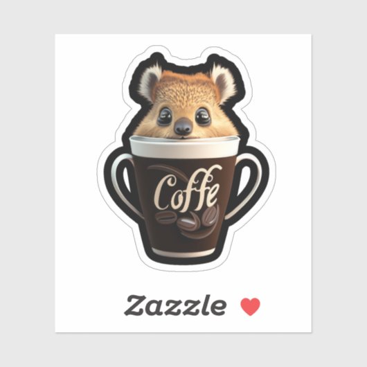 COFFEE Quokka sticker (Vel)