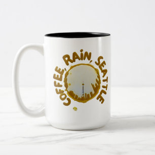 Coffee Rain Seattle Tweekleurige Koffiemok