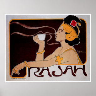 Coffee Rajah  Hot Coffee Drink en art. Poster