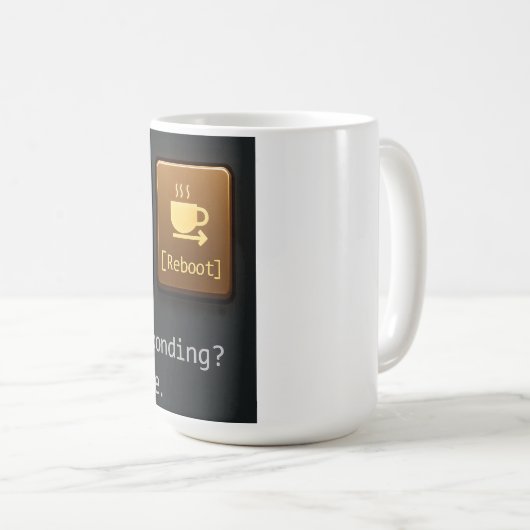 Coffee Reboot Mug – Funny Tech-Inspired Design for (Devant droit)
