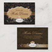 Coffee Rich Brown Beans Chocolate Caramel Visitekaartje (Voorkant / Achterkant)