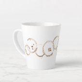 COFFEE Rings Art MOM Brown White Mothers Day Fun Latte Mok (Linkerhoek)