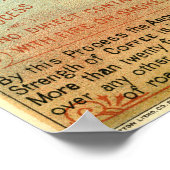 Coffee Roaster 1884-Adverteren kaart Poster (Hoek)