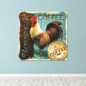 Coffee Rooster Canvas Afdruk (Insitu (Houten vloer))