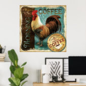 Coffee Rooster Poster (Thuiskantoor)