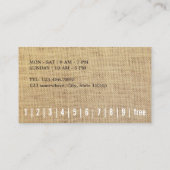 Coffee Rustic Burlap Loyalty Punch (Achterkant)