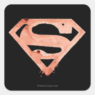 Coffee S-symbool - rood Vierkante Sticker