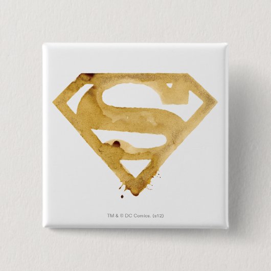 Coffee S-symbool Vierkante Button 5,1 Cm (Voorkant)