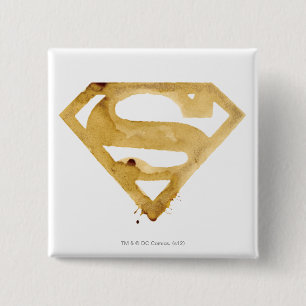 Coffee S-symbool Vierkante Button 5,1 Cm