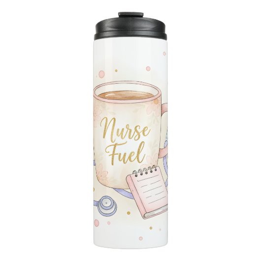 Coffee, Scrubs & Kindness  Thermosbeker (Voorkant)