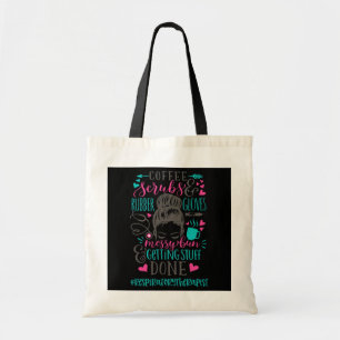 Coffee Scrubs Rubber Glove Messy Bun Respiratory Tote Bag