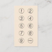 Coffee Shop Damask Loyalty Punch (Achterkant)