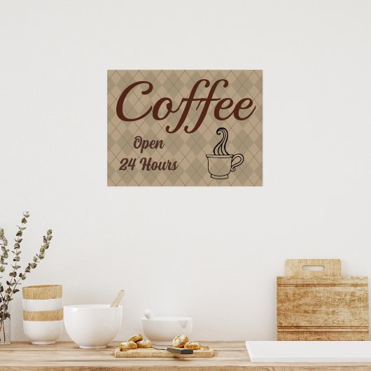 Coffee Shop Diner Poster (Cuisine)
