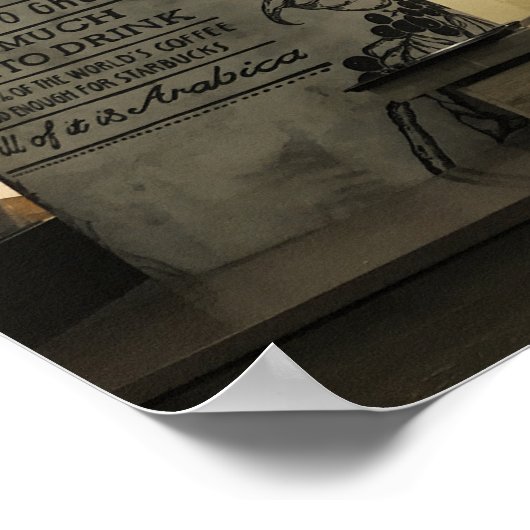 Coffee Shop Interior Counter Cafe Poster (Hoek)