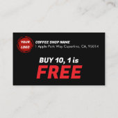 Coffee Shop Koop 10 Get 1 CUSTOM Klantenkaartje (Achterkant)