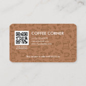 Coffee Shop Korting Kaart met QR-code Visitekaartje (Achterkant)