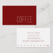 Coffee Shop Loyalty Simple Punch (Voorkant / Achterkant)