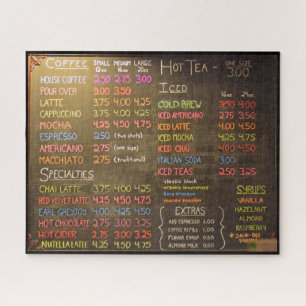 Coffee Shop Menu - 16x20 - 520 stks Legpuzzel