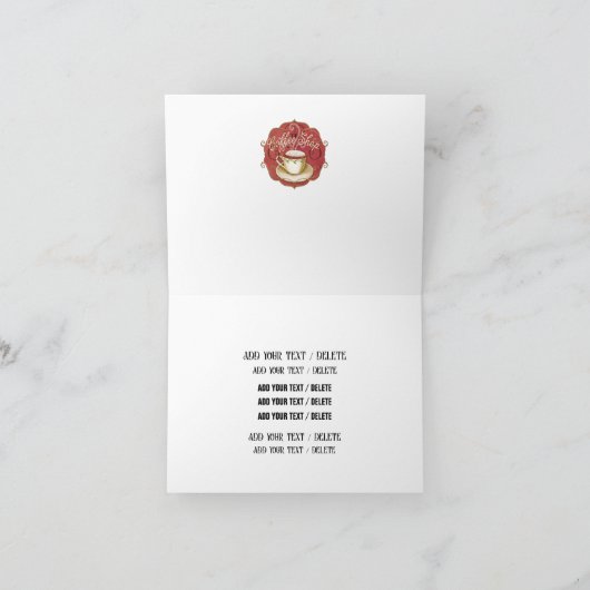 Coffee Shop Opmerking Kaart of dank u (Binnen)