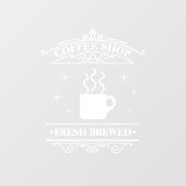 Coffee Shop Scrollwork Lijst White ID875 Raamsticker (Vel)