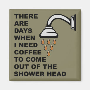 Coffee Shower Head Funny Fridge Magnet Magneet
