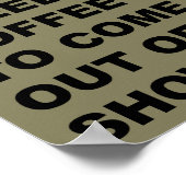 Coffee Shower Head Funny Poster Sign (Hoek)