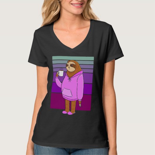 coffee sloth t-shirt (Voorkant)