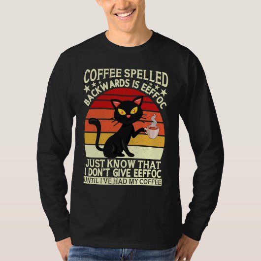 Coffee spelled backwards is eeffoc drinker Barista T-shirt (Voorkant)