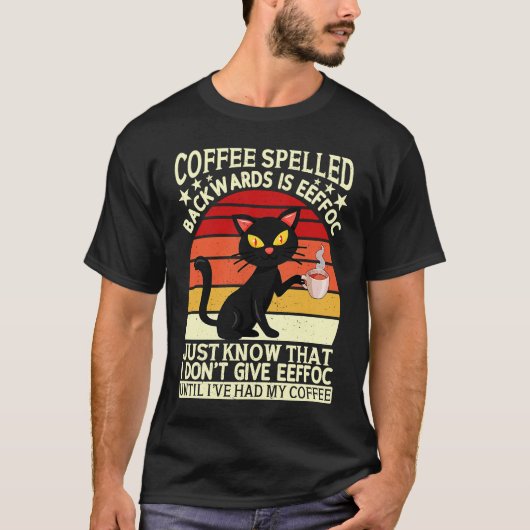 Coffee spelled backwards is eeffoc drinker Barista T-shirt (Voorkant)