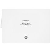 Coffee Splash - 5" x 7" Art Kaart (Achterkant Horizontaal)