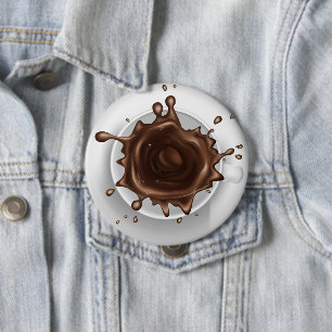 Coffee Splash Ronde Button 4,0 Cm