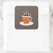 Coffee Square Sticker (Tas)