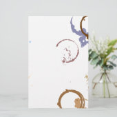 Coffee Stain Grungy Stationery Briefpapier (Staand voorkant)