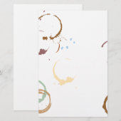 Coffee Stain Grungy Stationery Briefpapier (Voorkant / Achterkant)