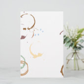 Coffee Stain Grungy Stationery Briefpapier (Staand voorkant)