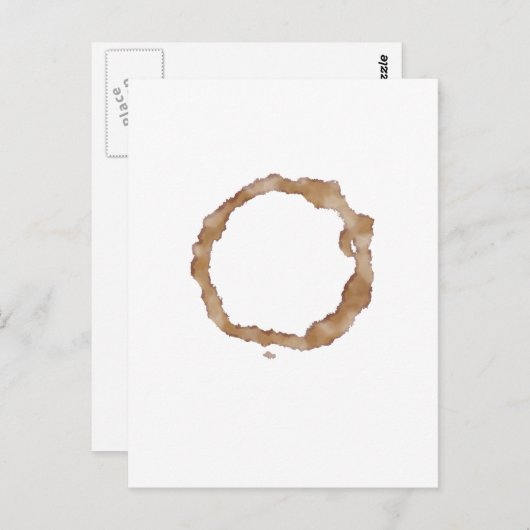 Coffee Stain Pattern Briefkaart (Voorkant / Achterkant)