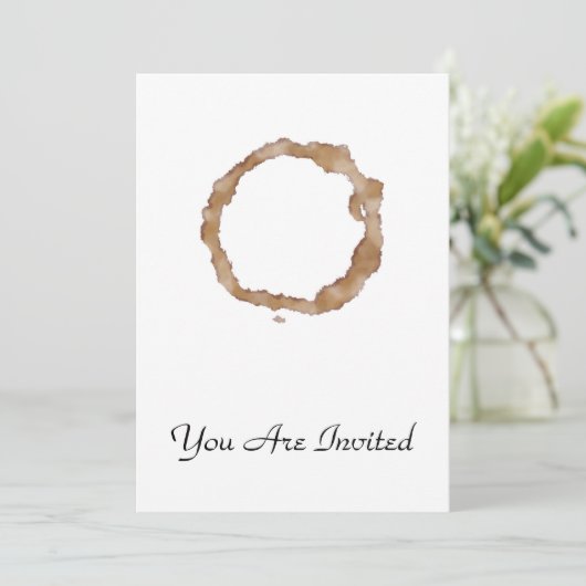 Coffee Stain Pattern Kaart (Staand voorkant)