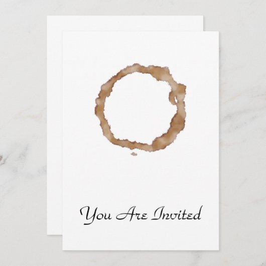 Coffee Stain Pattern Kaart (Voorkant / Achterkant)