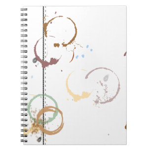 Coffee Stain Type Grunge Patroon Notitieboek