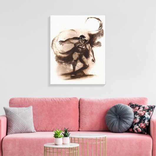 Coffee Superman Canvas Afdruk (Insitu (Woonkamer))