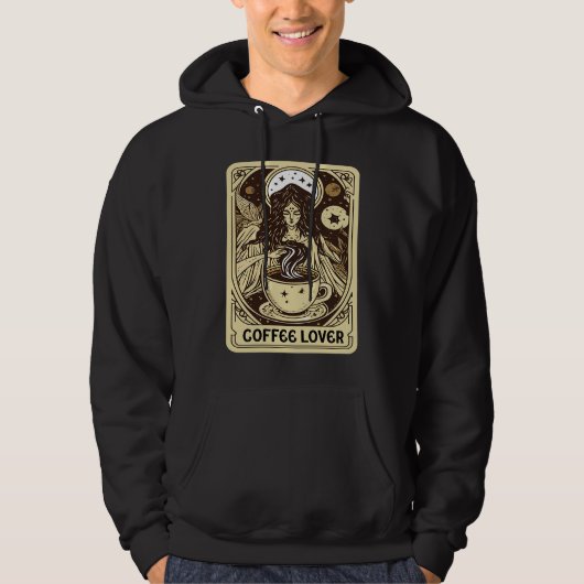 Coffee Tarot Card  Coffee Drinker Hoodie (Voorkant)